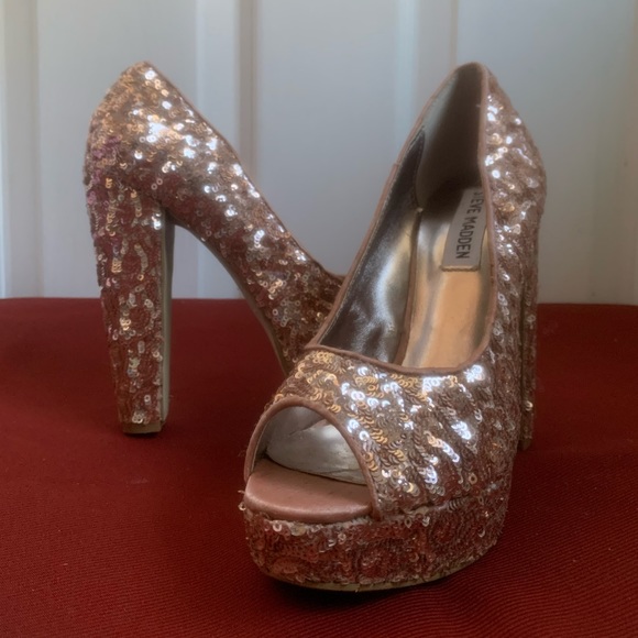 Steve Madden Sequin High Heels - Picture 1 of 7